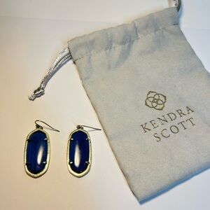 Kendra Scott Elle Drop Navy Blue Earrings